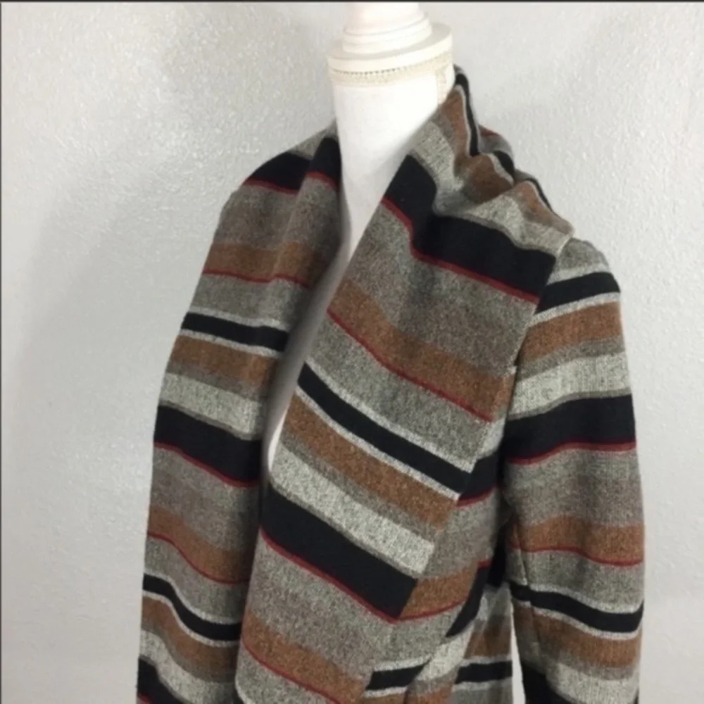Anthro Otis & Maclain stripe oversized wool jacket